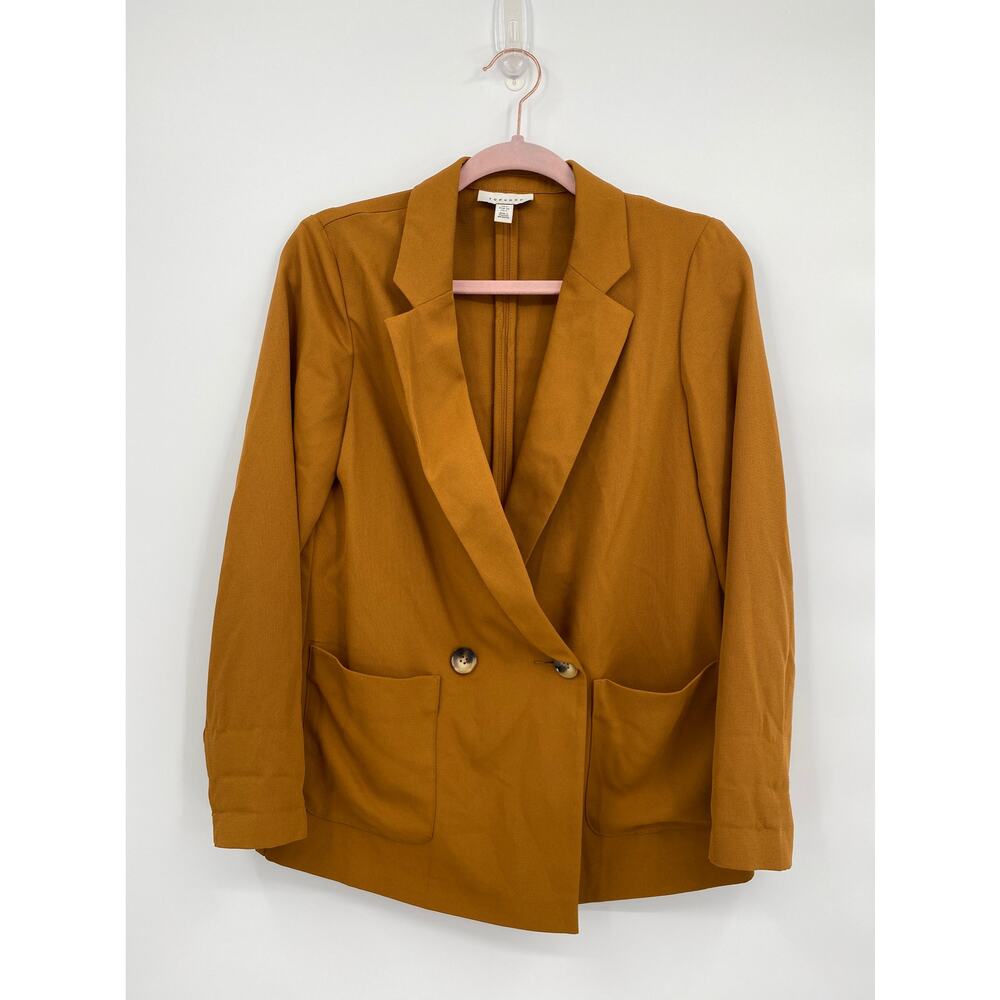 Topshop Mustard Double Breasted Blazer Jacket Size 2